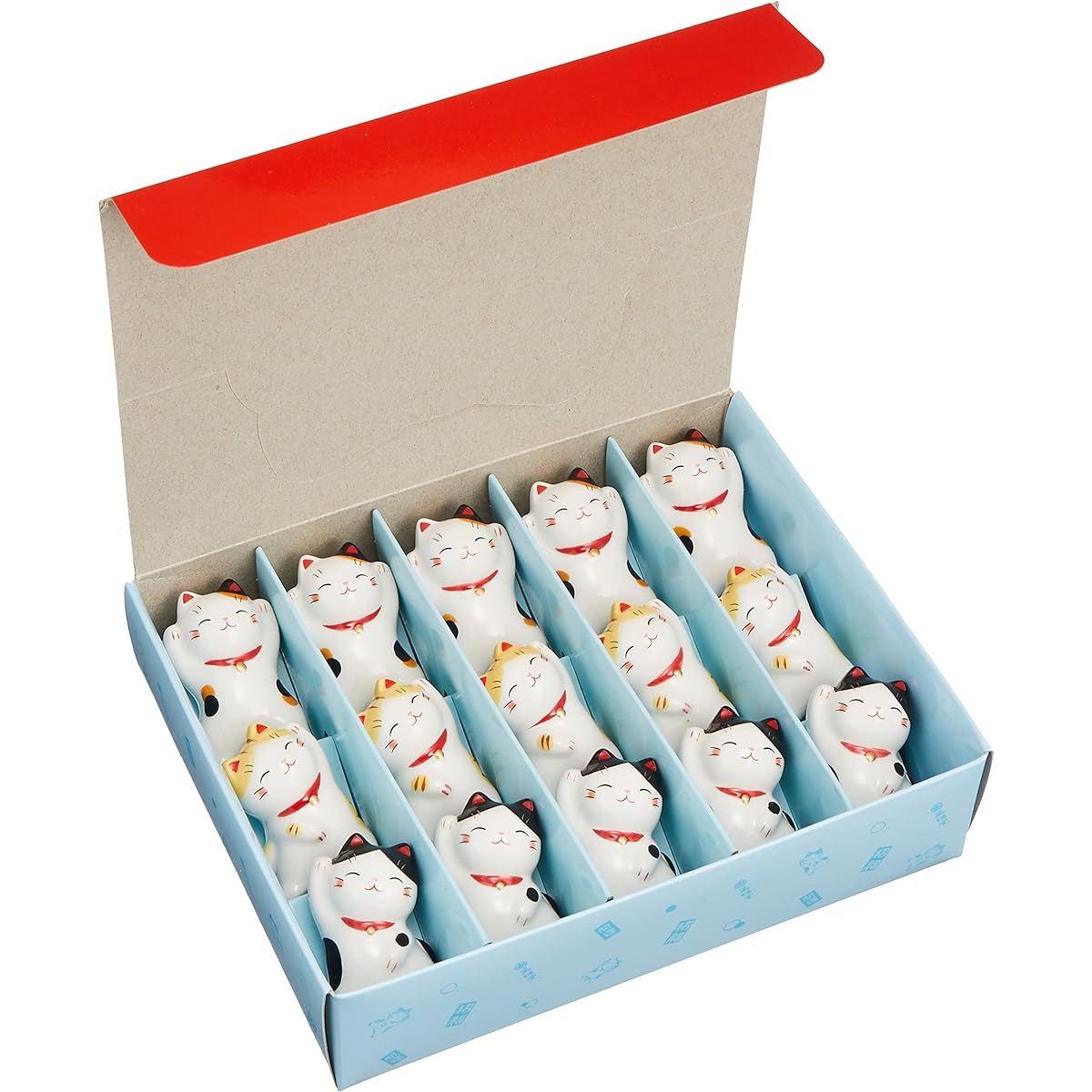 Yakushi Kiln Floating Pukapuka Lucky Cat Display Set