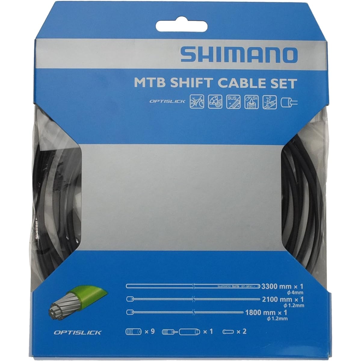 SHIMANO Repair Parts Shift Cable Set OT-SP41 OPTISLICK (Black) SL-M4100-I SL-M4100 ST-EF505 Y60198090