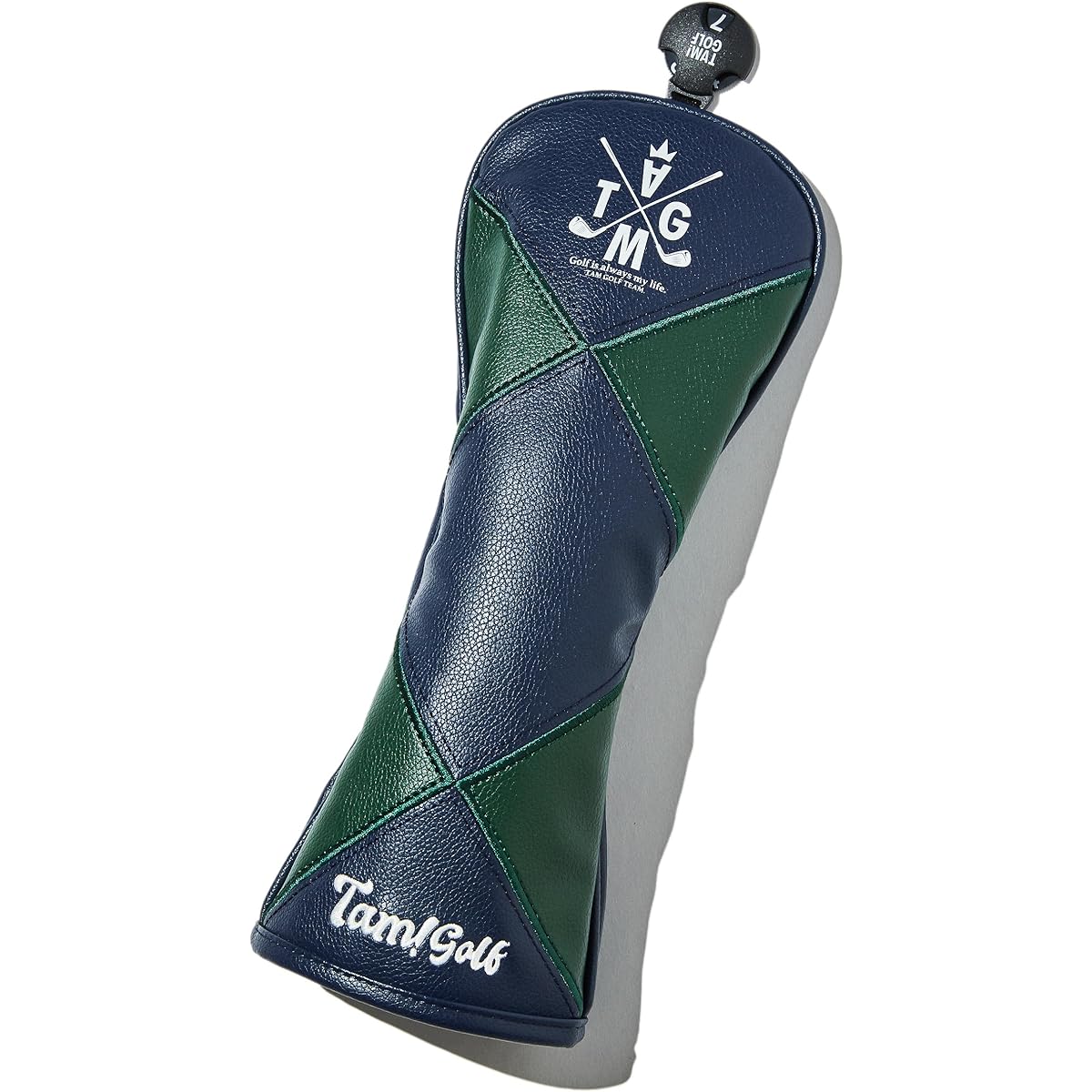 TAM! GOLF DIAMOND PU Head Cover for Fairway Wood Tam Golf Synthetic Leather Head Cover for Fairway Wood Diamond Pattern Checkered Pattern Square Stylish Flashy Simple Cool White Black Red Orange Mint Green Brown Navy