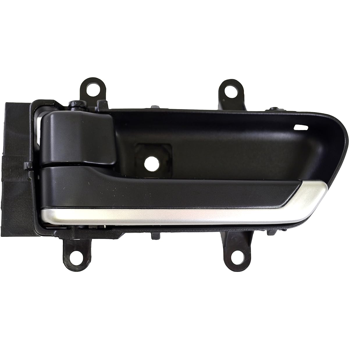 PT Auto Warehouse Ni-2907A-LH Inner door handle silver insert lever with black housing side side side
