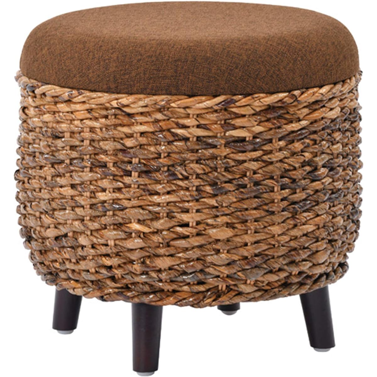 Sunflower Rattan Stool Brown Width 41 x Depth 41 x Height 40cm Banana Leaf Stool C205ATY
