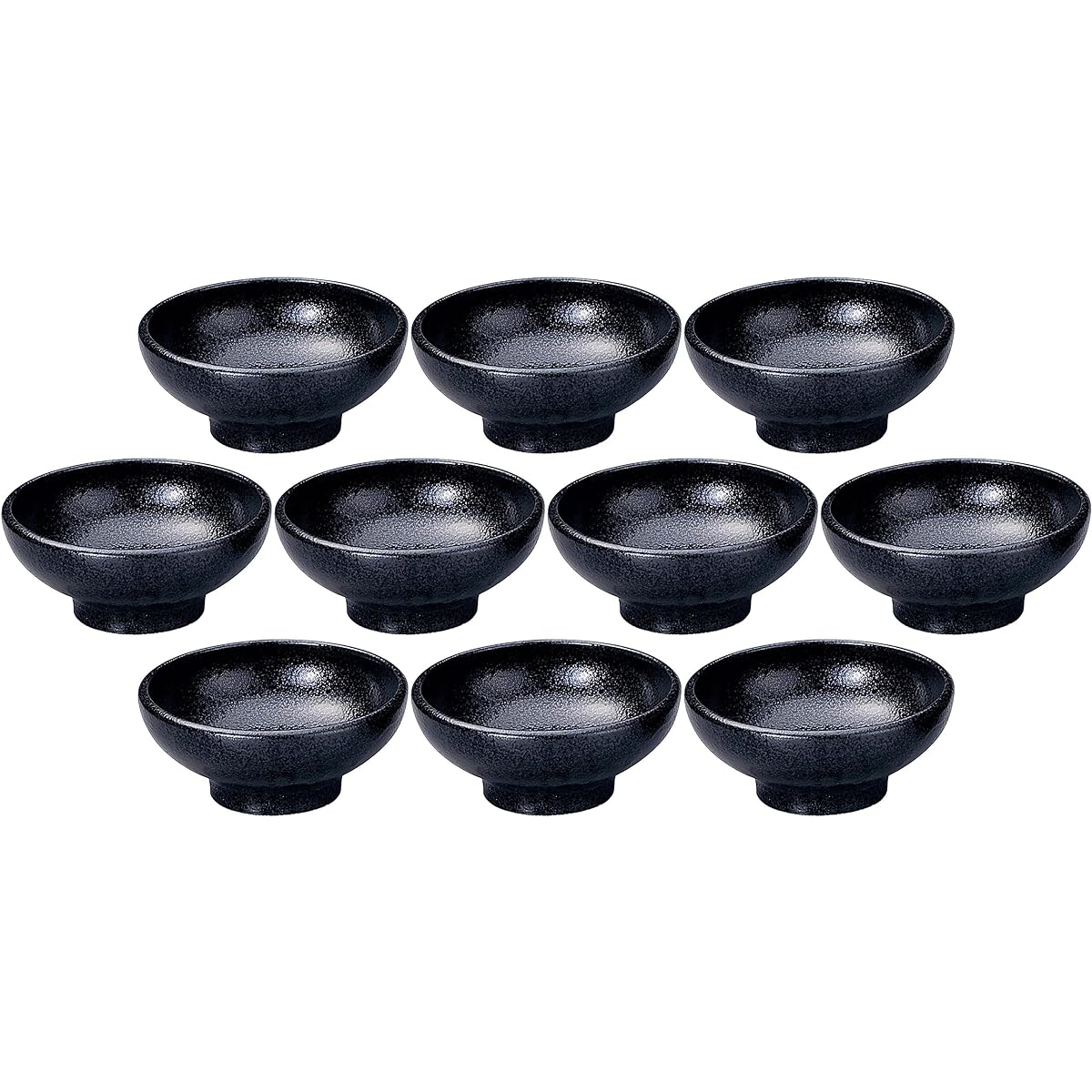 Set of 10 Toyoake (Kokuho) 4.5 round elevated bowl [13.4 x 5.8cm] [Small bowl]
