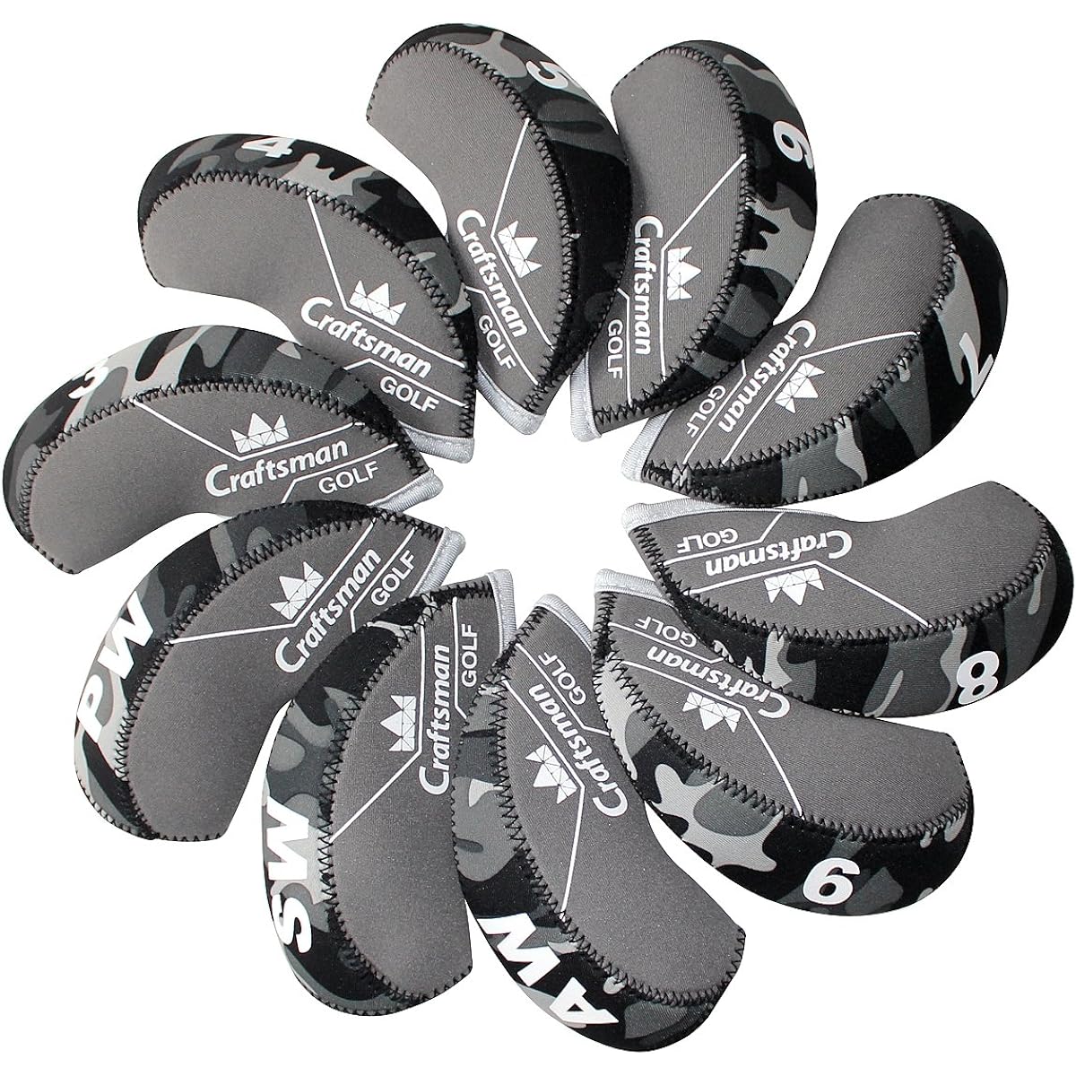 CRAFTSMAN Golf Iron Cover Wedge Cover Head Cover Camouflage (10 PCS of Camouflage)