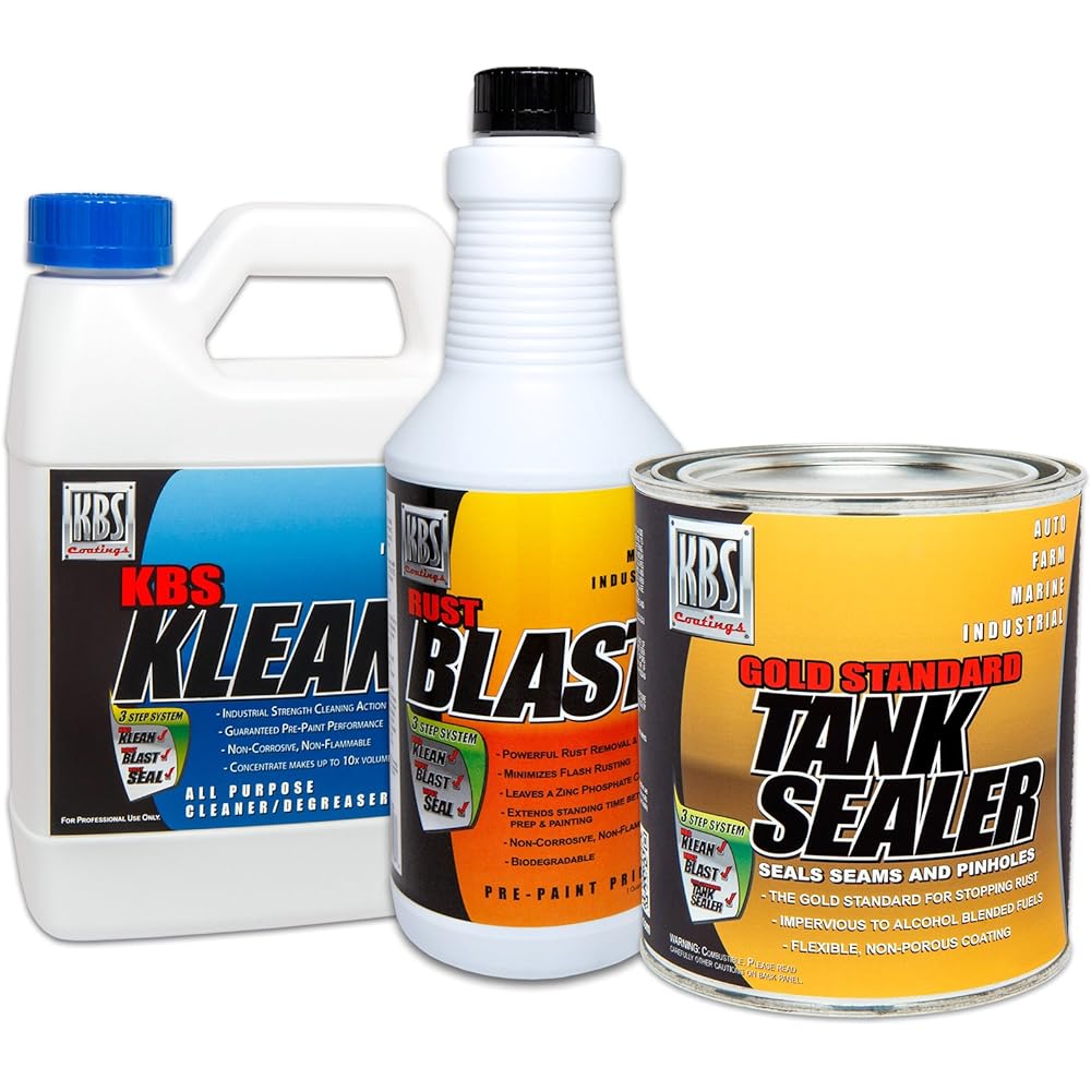 KBS COATINGS 53000 Automotive fuel tank sealer kit Up to 25 Gallon tank sealed
