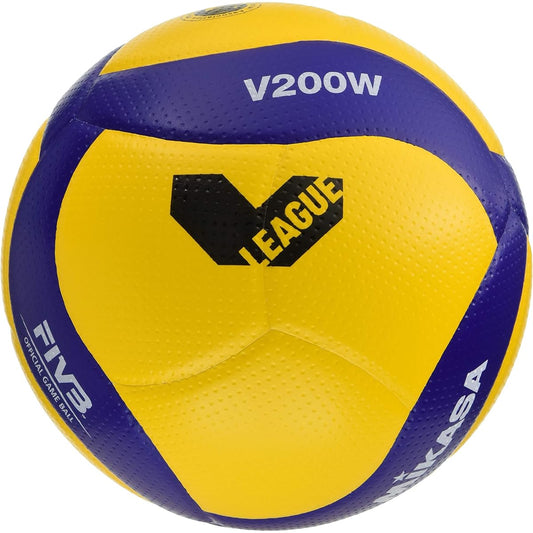 MIKASA Volleyball No. 5 Internationally Certified Ball Certification Ball General/University/High School [V League Version] Yellow/Blue V200W-V Recommended Internal Pressure 0.3 (kgf/㎠)