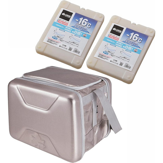LOGOS Hyper Subzero Cooler L & Subzero Pack GT-16℃/Hard 1200g (2 pieces) 3-piece set (81670080 & 81660611)