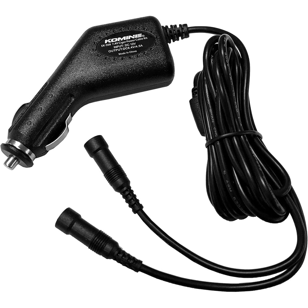 Komine Bike Cigar Power Cable Kit 7.4V 08-208 EK-208