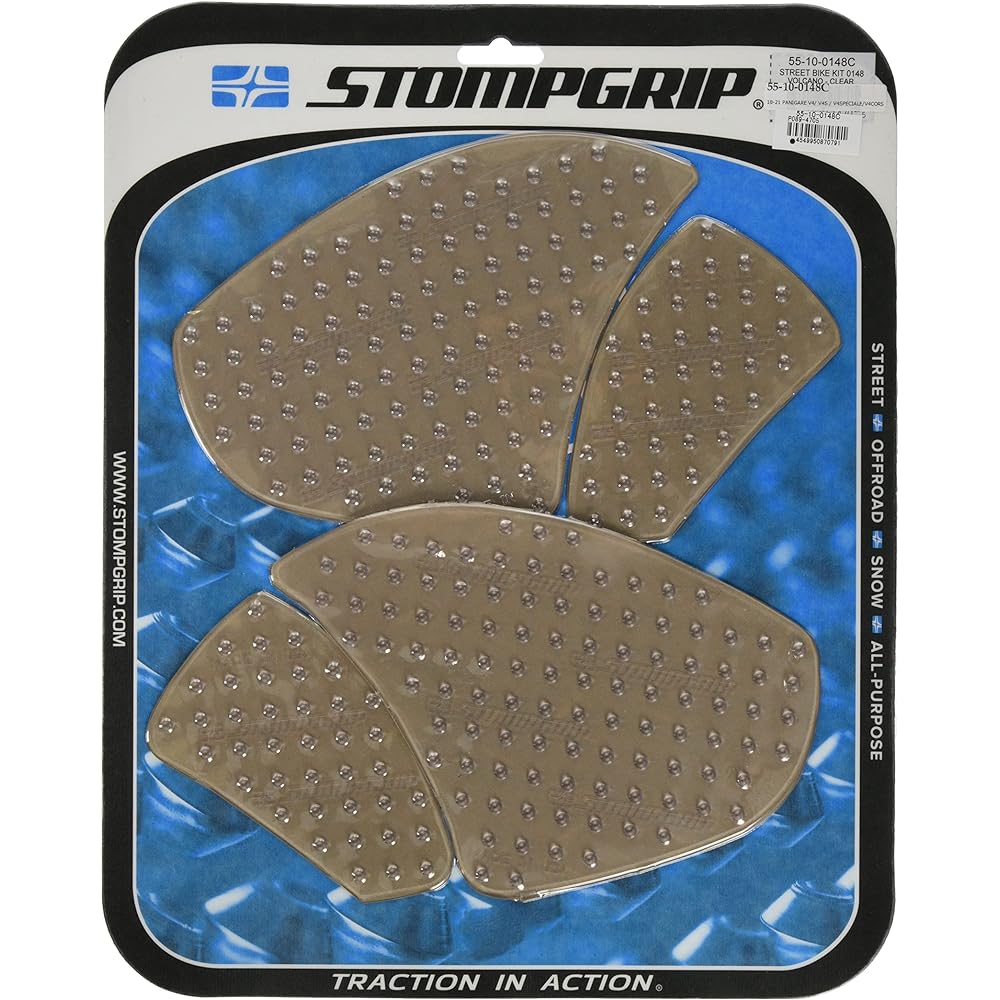 STOMPGRIP Traction Pad Tank Kit VOLCANO Clear Panigale V4/V4 S/V4 Special 18 55-10-0148
