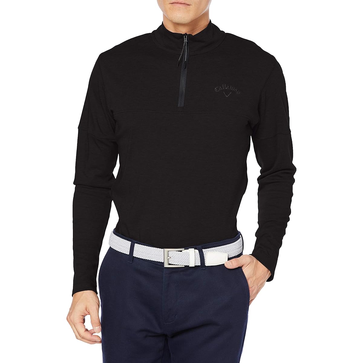 [Callaway] Men's Long Sleeve Half Zip Shirt (Moisture Absorbent Heat Generating) / 241-0233508 / Golf Wear