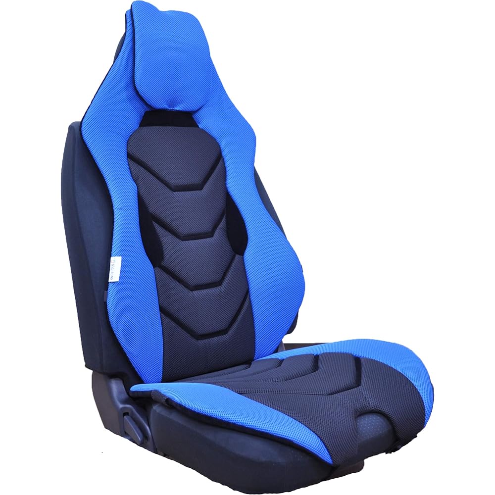 Tricolore Exchange Driving Support Cushion General Purpose Mesh Front 1 Seat Front Seat Driver Seat Passenger Seat Pressure Dispersion Future Seat Blue x Black Blue x Black Two Tone [1adsc02 ZEPHYROS]