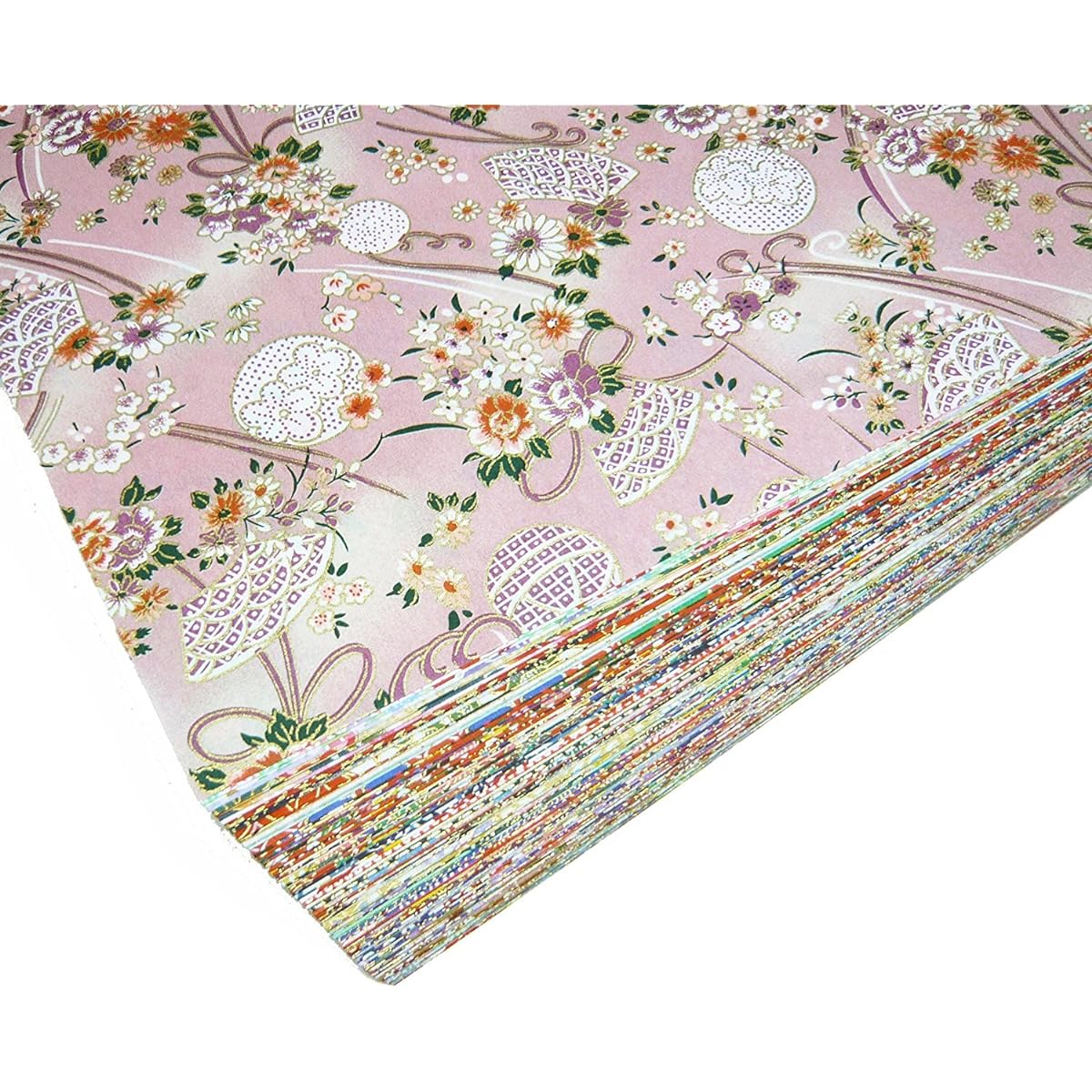 Washi Kawasumi Chiyogami Yuzen Washi B4 100 patterns, 1 sheet each, 100 sheets