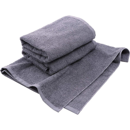 Senshu Towel, Made in Japan, Bath Towel, Large Size, 72 x 138cm, Set of 3, 100% Cotton, Commercial Towel, Blue Gray, Instant Absorption, Quick Drying, Lightweight, Thin, Dry Room, Durable, Plain