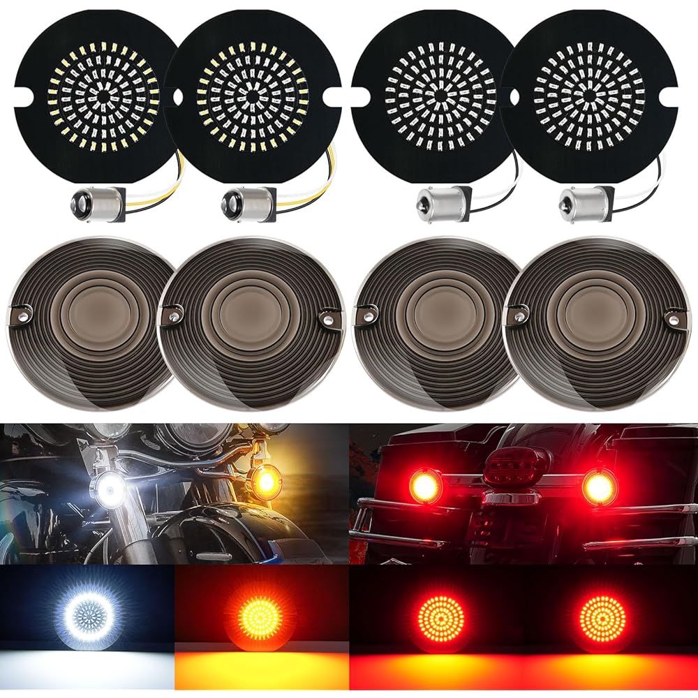 ANONEMOTO 3 1/4" LED Turn Signal 1157 1156 Harley 1986-2023 Electra Glide Road King Road Glide Softail Tour Glide Ultra Limited Turn Signal LED Light