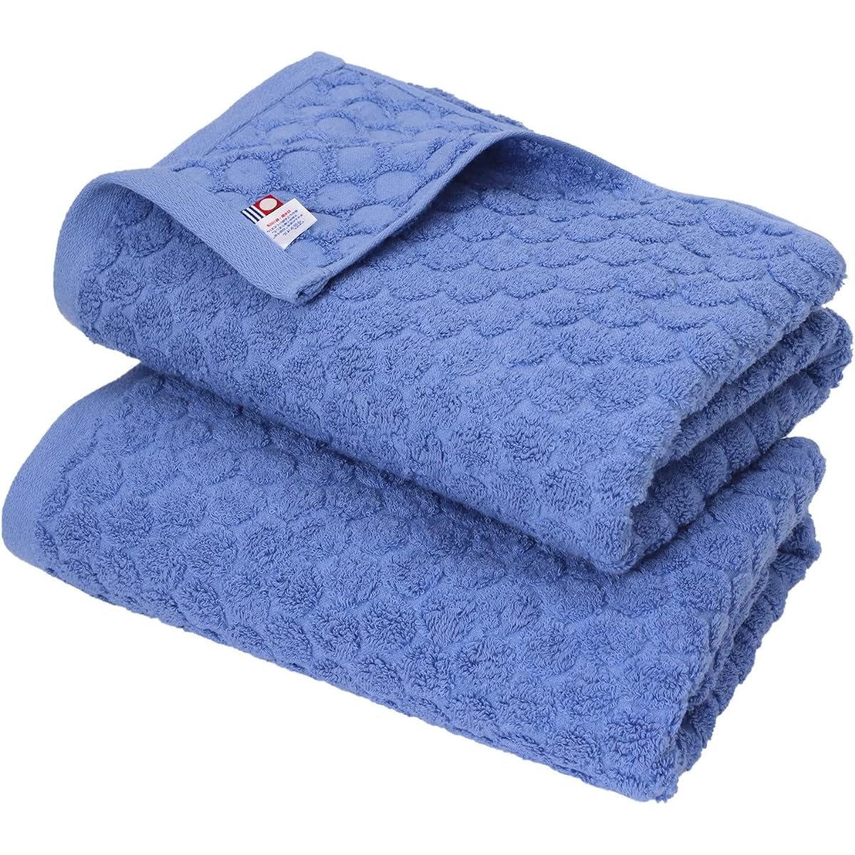 Imabari Towel Certified Bath Towel Hiorie Dot Set of 2 Blue Made in Japan Jacquard Imabari Brand Cotton 100% Cotton Polka Dot Pattern