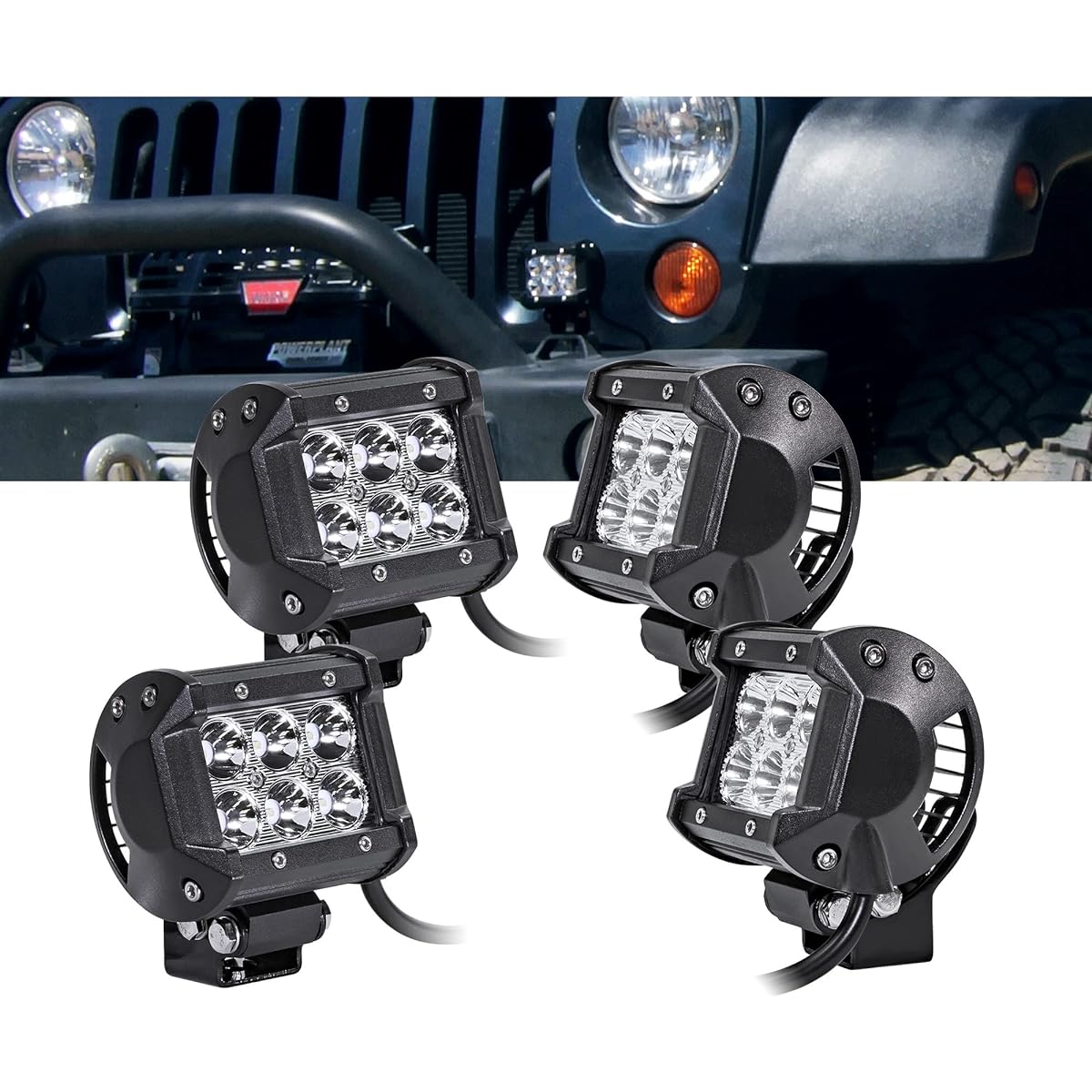 LAMPHUS 4 Cruiser 4 inch 18W LED spotlight [30 degrees spread] [Spot/Fog/Reverse Application] [IP67] - Off -road, tractor, wreckers, plautracks, oceans
