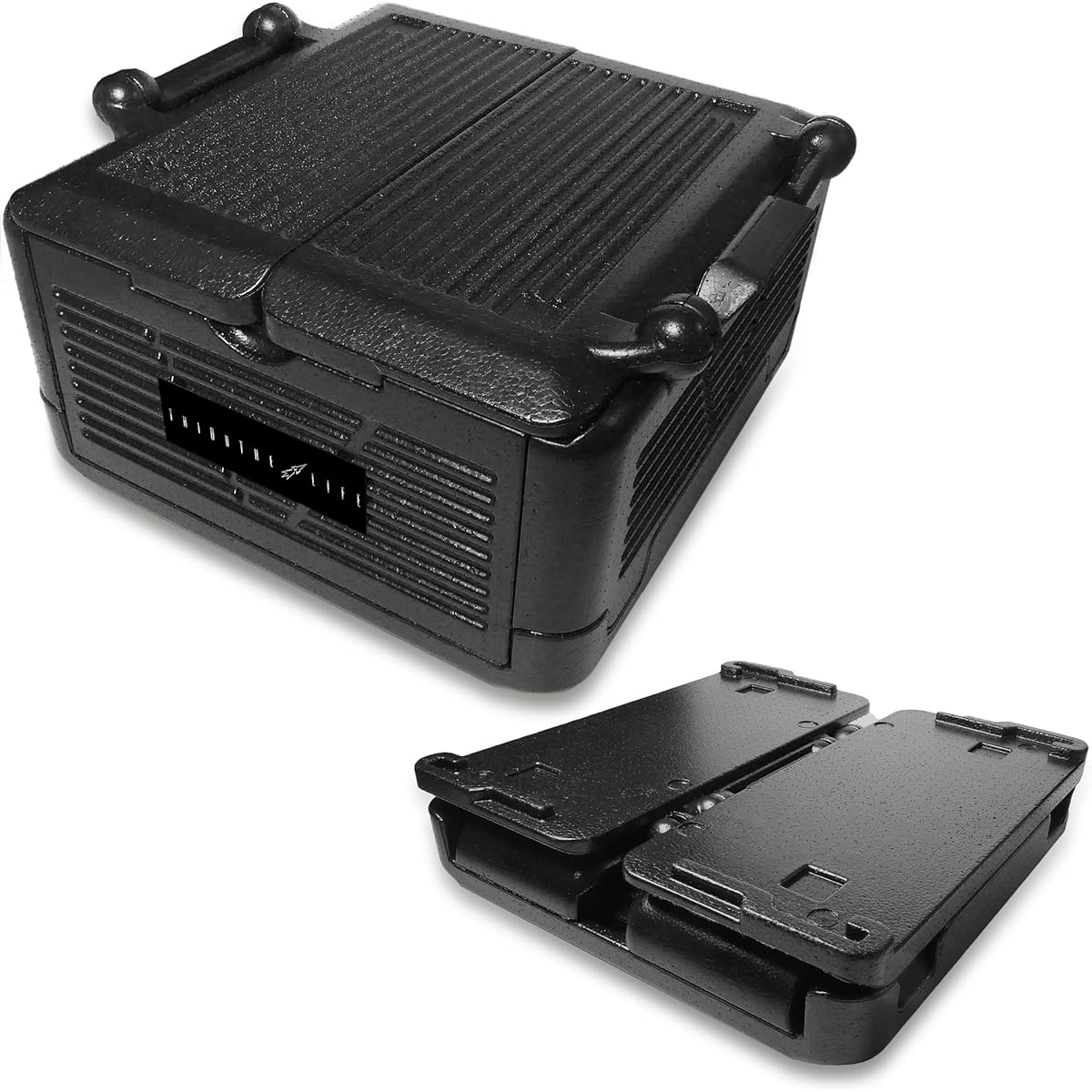 Ciaza Life Cooler Box, Small, Foldable, Soft, Lightweight, Large Capacity, Cold/Heat Insulating, Stackable, Outdoor, Camping, BBQ, Compact 25L, Large 38L, Black