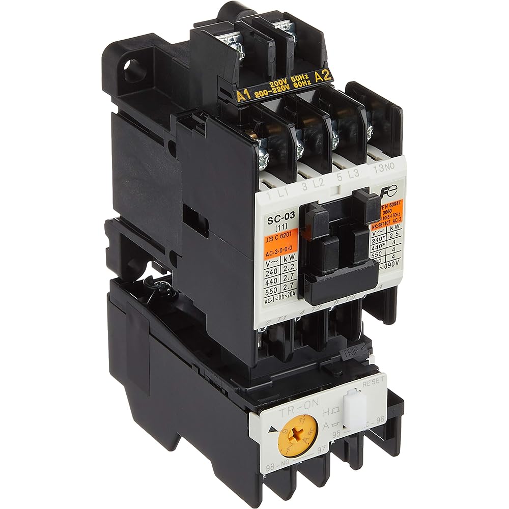 Fuji Electric standard electromagnetic switch without case cover SW-03-200V-2.2KW-AC200V-1A