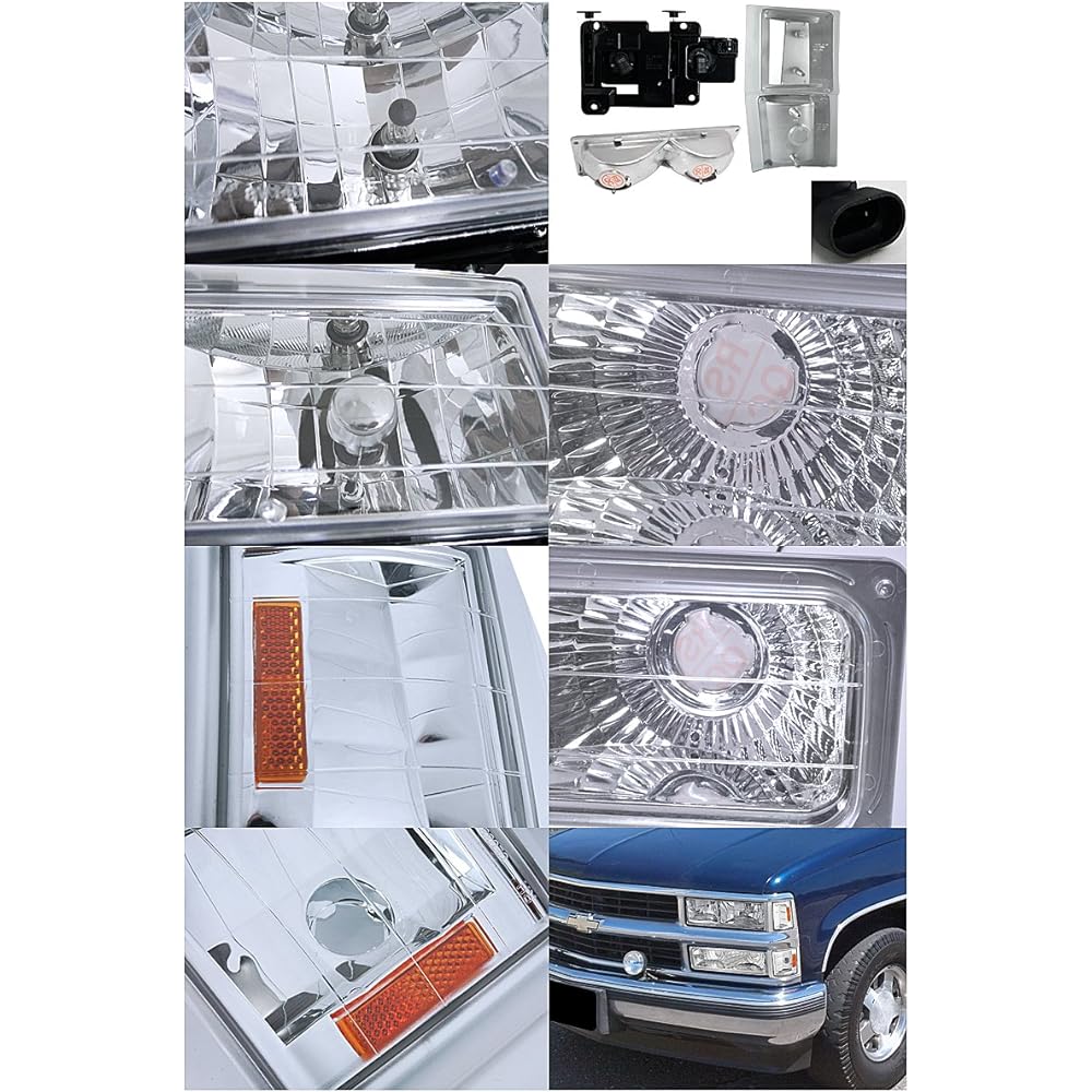1994-1998 Chevrolet C10 Chrome Headlight+Bumper+Corner (with light bulb) 94 95 96 98 98