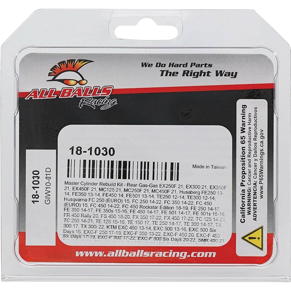 ALL BALLS Racing Master Cylinder Reviled Kit-Rear Hasberg FE250 13-14 18-1030
