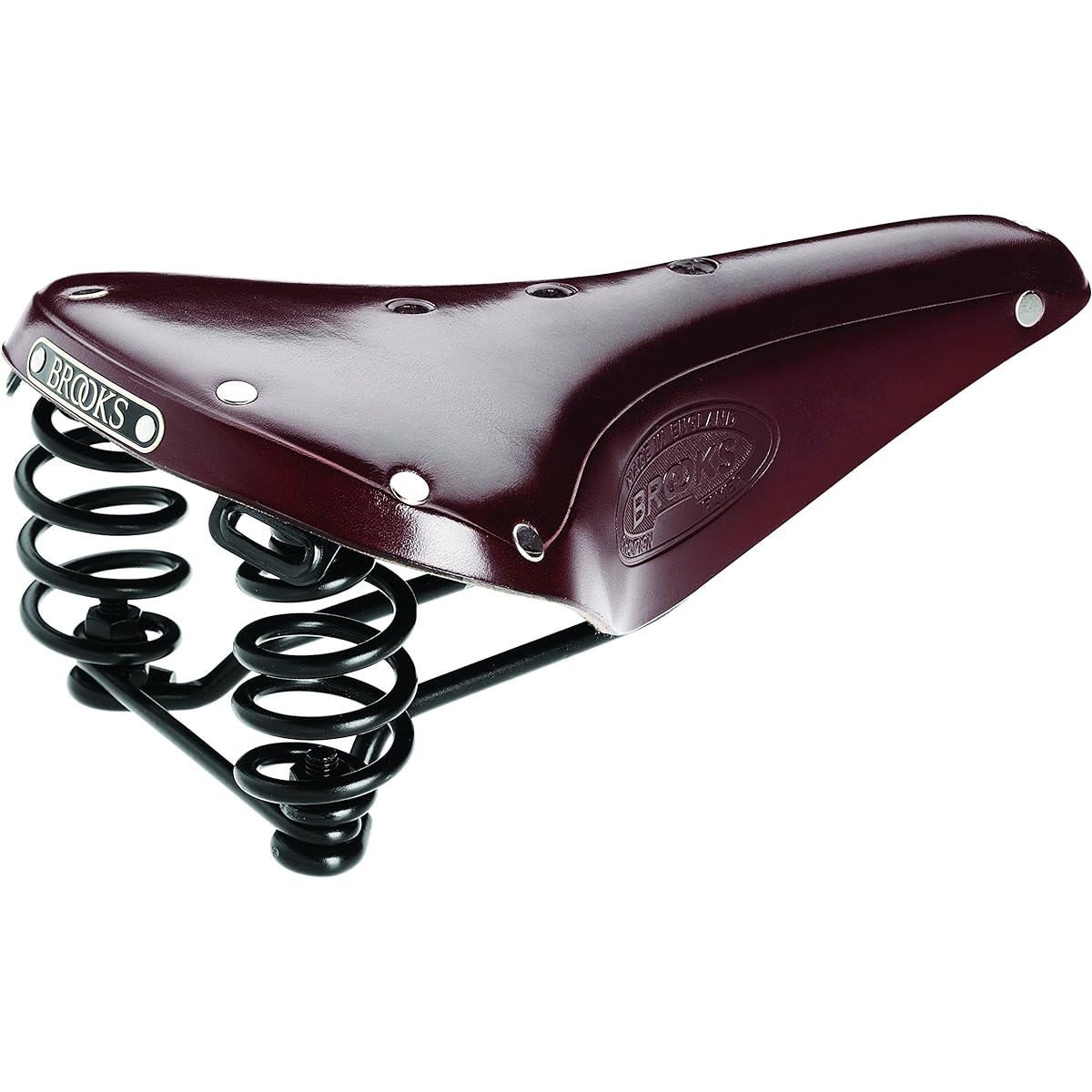 BROOKS Traditional leather saddle B17 with spring model FLYER BROWN