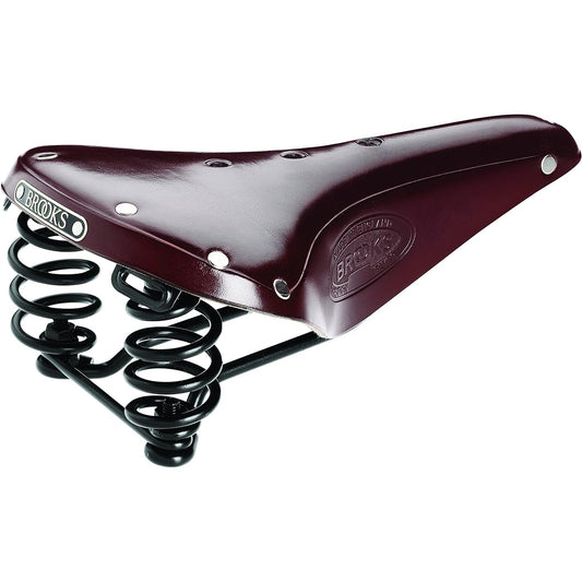 BROOKS Traditional leather saddle B17 with spring model FLYER BROWN