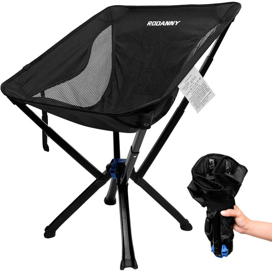 RODANNY Outdoor Chair Green Folding Chair Ultra Light Compact Camping Chair [Load Capacity 150kg] Compact Chair Storage Bag Included Fishing Climbing Convenient Portable Camping Chair Aircraft Grade Aluminum…