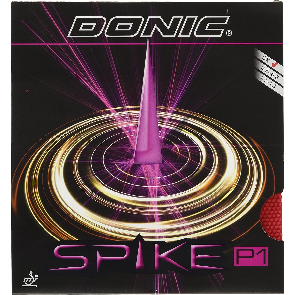 DONIC Table Tennis Spikes P1 High Grain Rubber Red 0.3 AL073