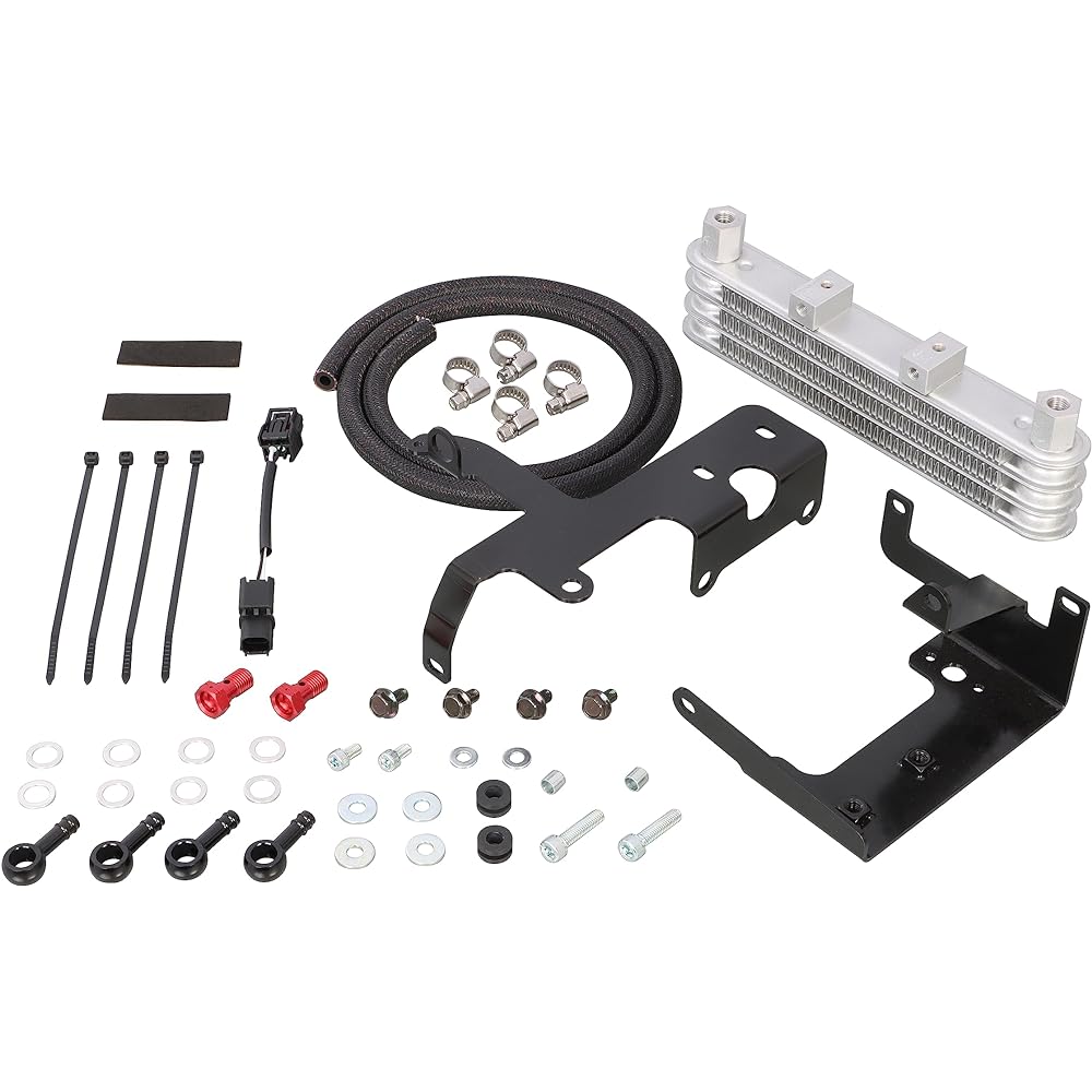 KITACO Super Oil Cooler Kit 3 Stage Core (Bottom Frame Mount) Compatible with Grom (JC92) KITACO Clutch Cover Kit 360-1452600