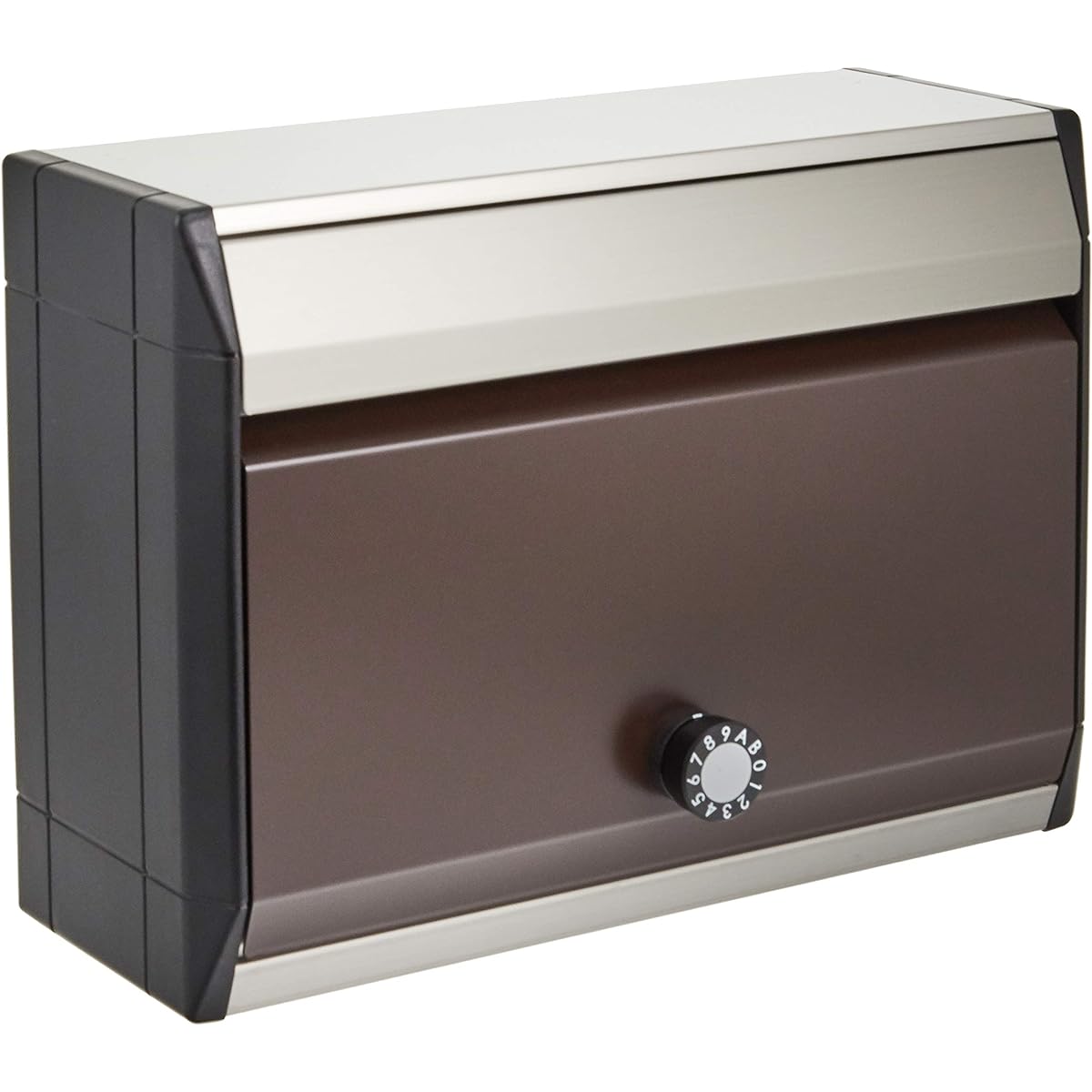 NASTA Residential Mailbox Splashproof Type Quiet Large Dial Lock Bonmer Rainbow KS-MB34S-L-BB Bitter Brown
