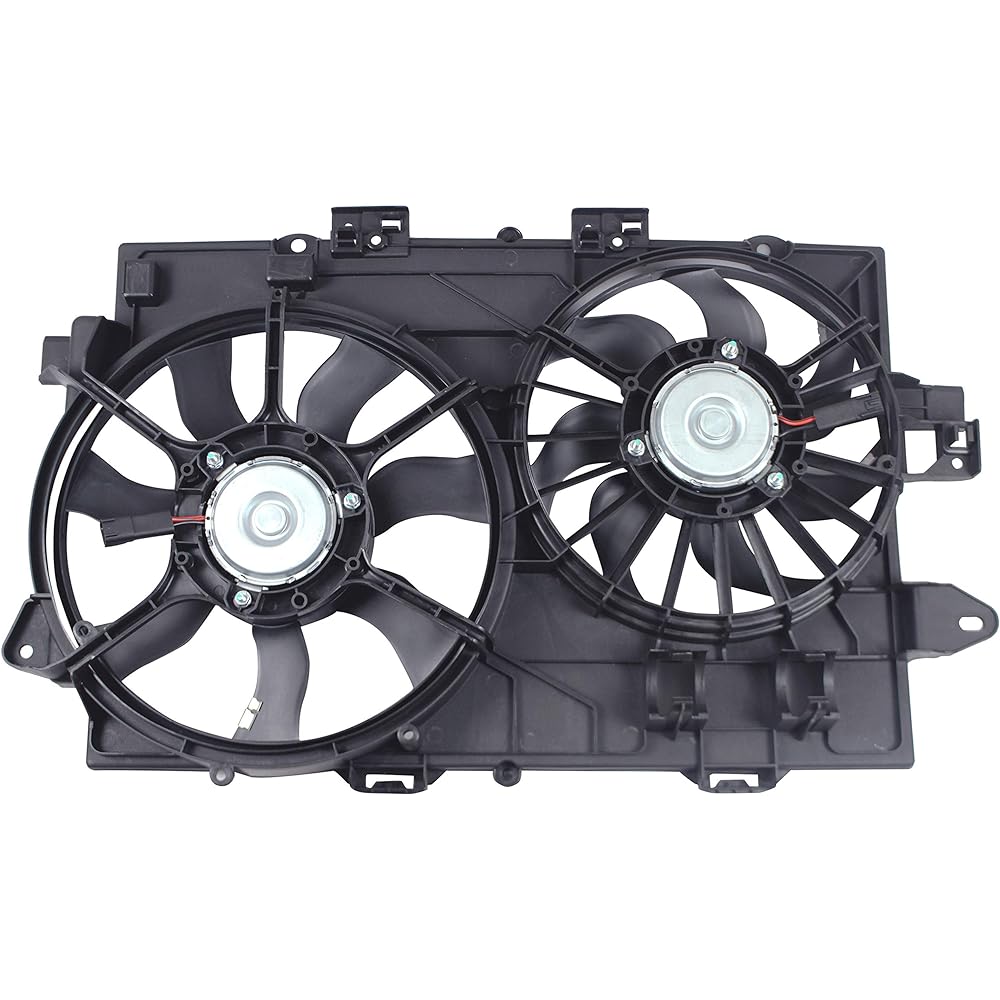 MYSMOT 621-052 Dual Radiator Cooling Fan Assembly for 2006 2007 2008 Chevy Equinox Pontiac Torrent