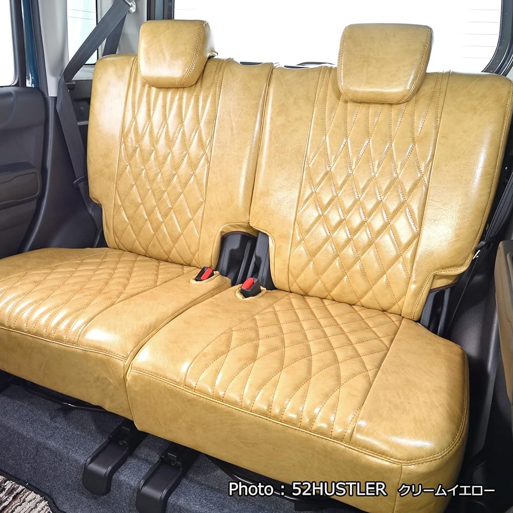 Grace ANTIQUE Design D Seat Cover Camel MR52S/MR92S Hustler only *Personal table equipped car S081A-AQD-CA
