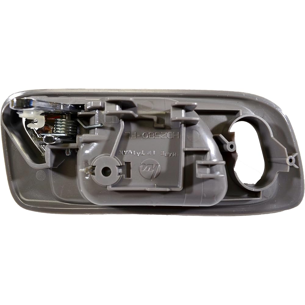 Pt Auto Warehouse HO -2580mg -FL -Inner internal door handle, chrome lever with gray housing -4 doors sedan, driver's side front