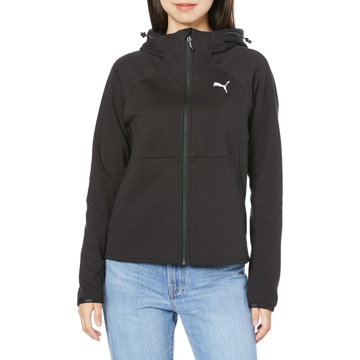 [PUMA] 678462 Women's Fleece-lined Hoodie Parka Blouson EVOSTRIPE Warm Hooded Jacket