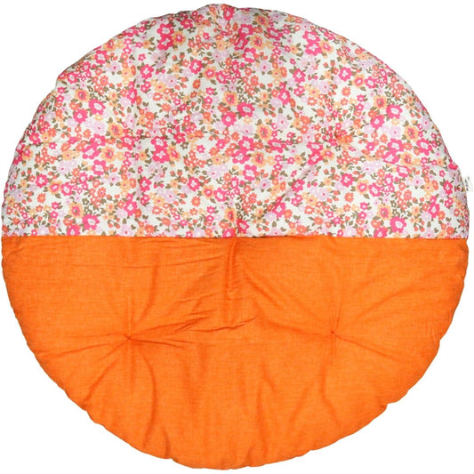 Takaoka rice cracker cushion, diameter 100cm, two-tone color, petit flower pink x support
