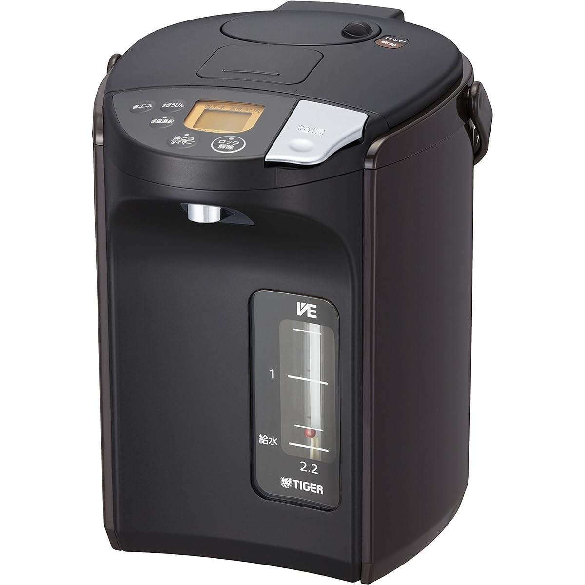 Tiger Thermos (TIGER) Electric Pot Steamless VE Electric Magic Bottle Tokuko 2.2L Brown PIS-A220-T