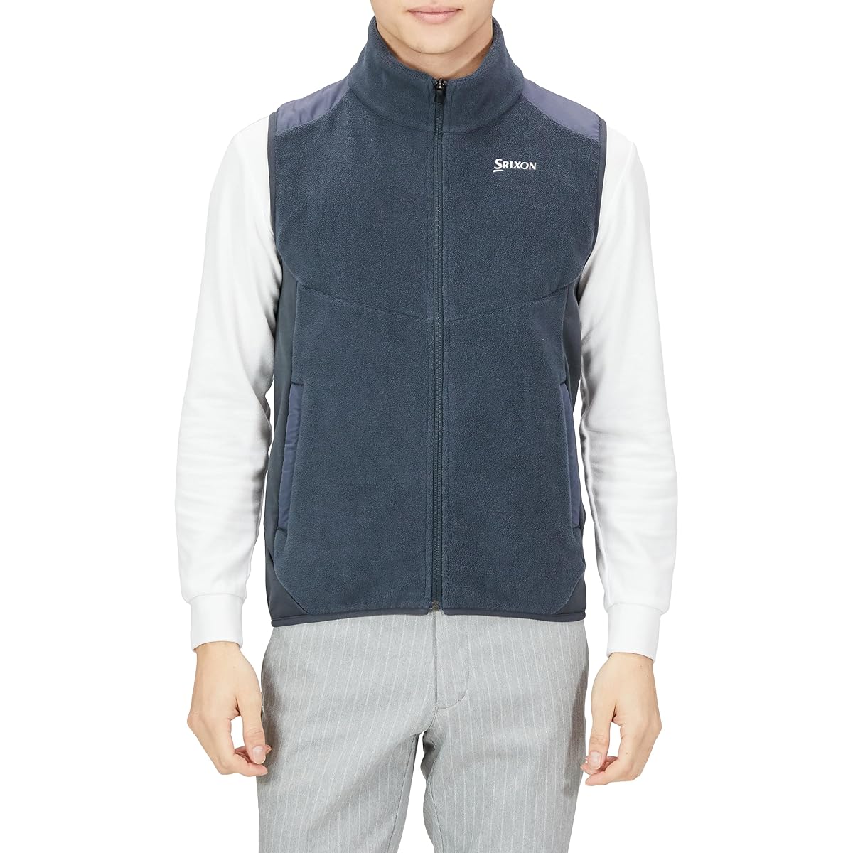 [SRIXON] Full Zip Vest Fleece Stretch Thermal Golf RGMWJL82 Men's
