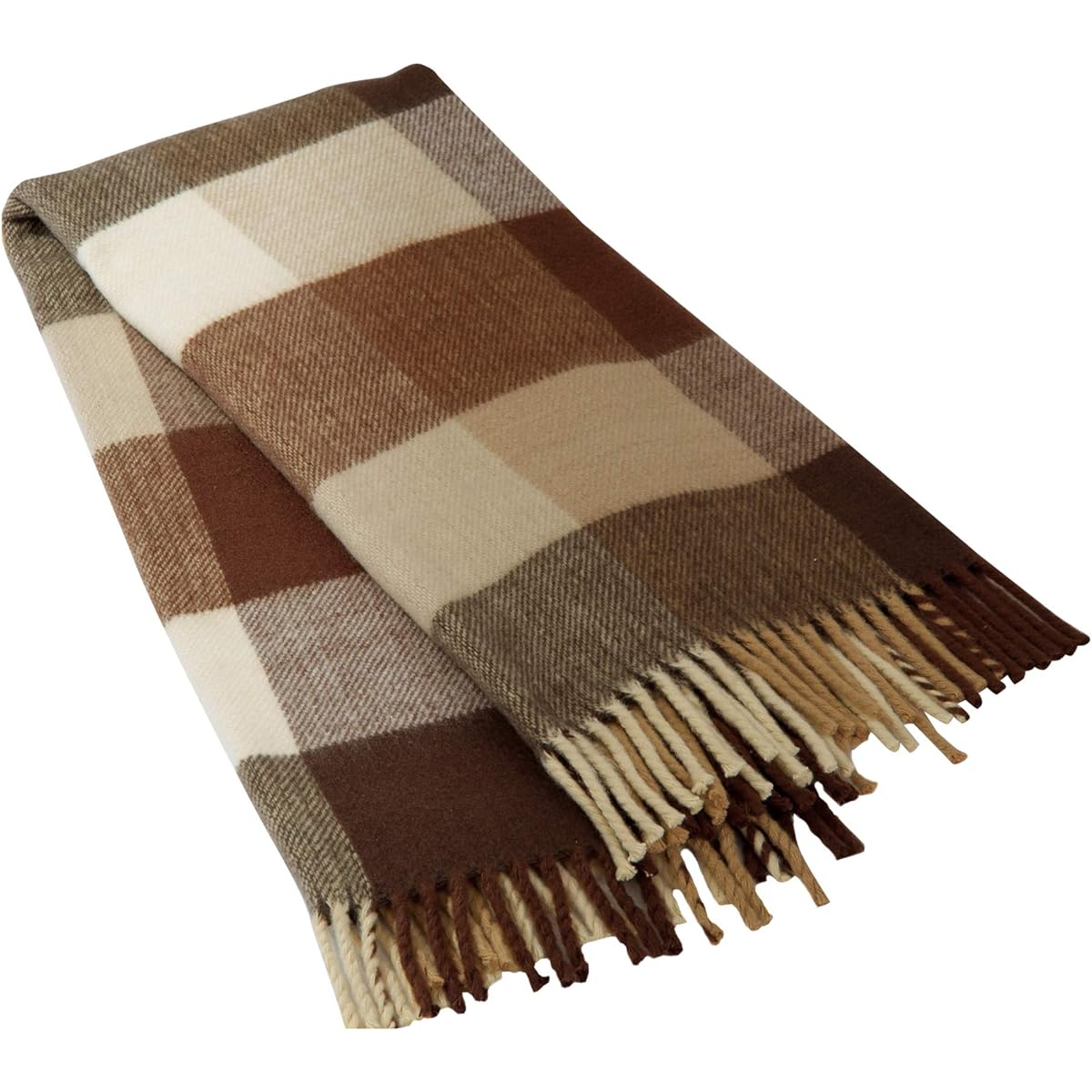Koden Electric Blanket Throw 140 x 82cm Brown Plaid Pattern Cute Stylish Dust Mite Killer Washable Energy Saving Slide Temperature Adjustment CWN147-BC