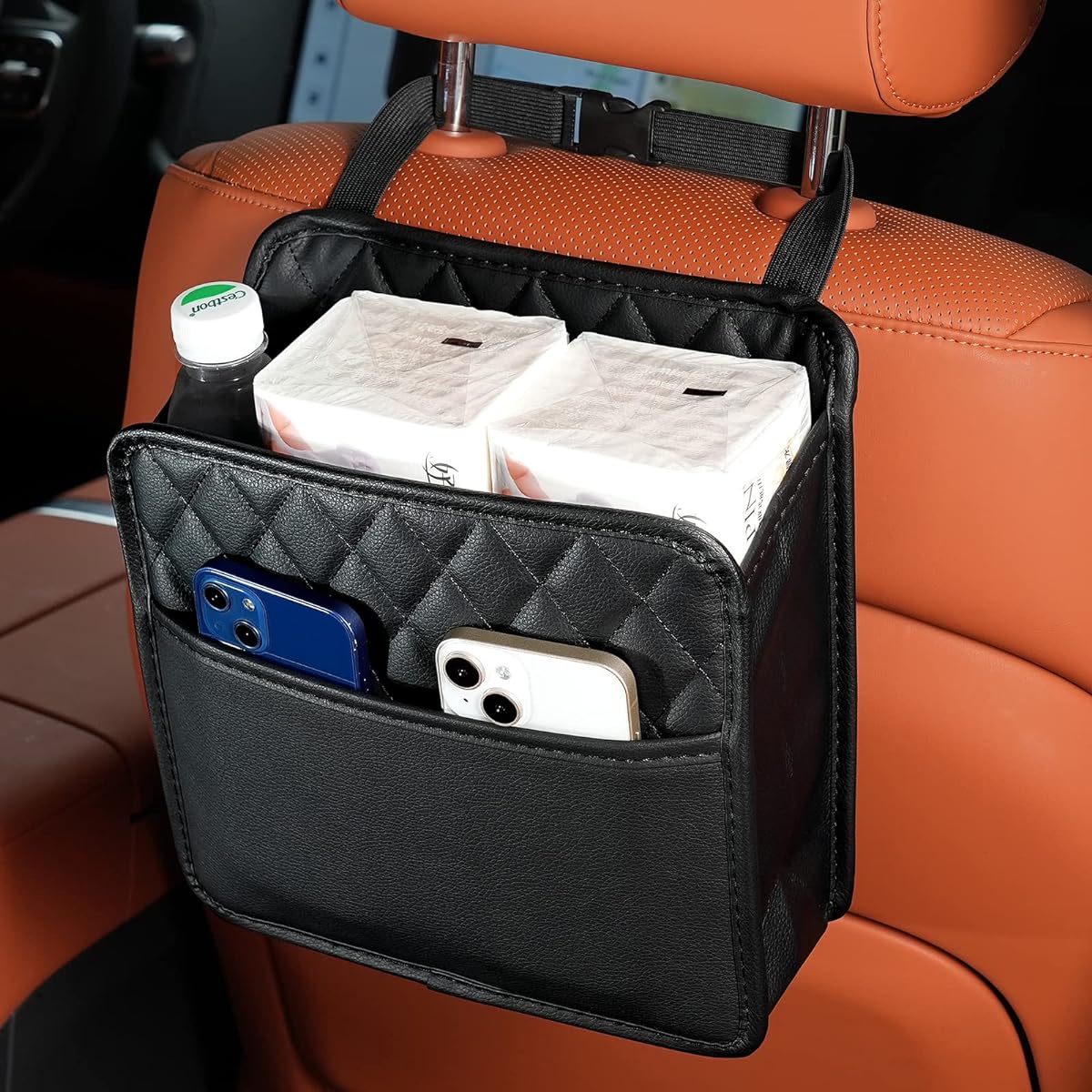 FRGKBTM Car Seat Back Hanging Bag Card Contact Holder Multi Pocket Bottle Bag Storage Box Organizer Travel Pouch Pocket Kids