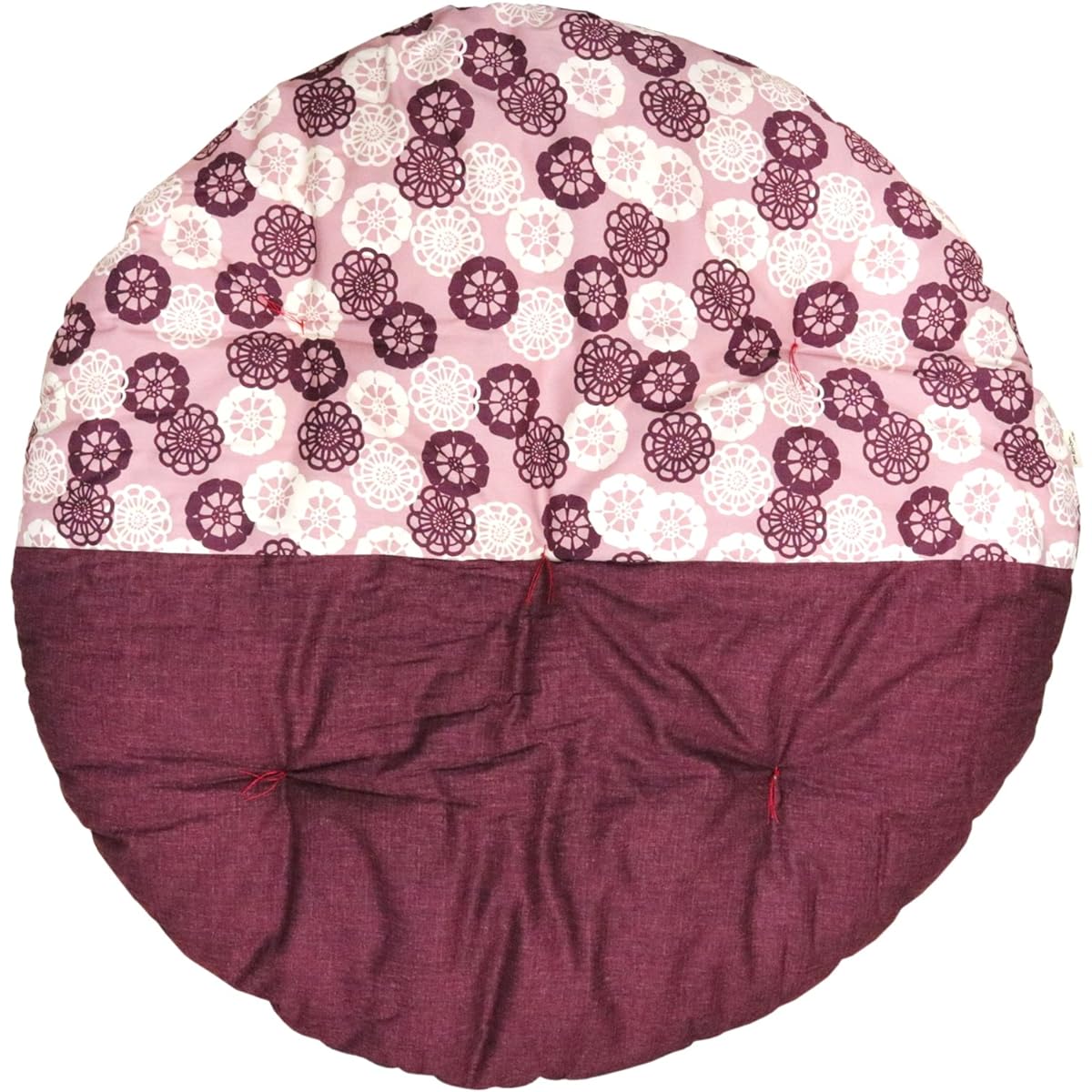 Takaoka Senbei Zabuton Diameter 100cm Two-tone Color Floral Pink x Soho