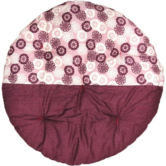 Takaoka Senbei Zabuton Diameter 100cm Two-tone Color Floral Pink x Soho