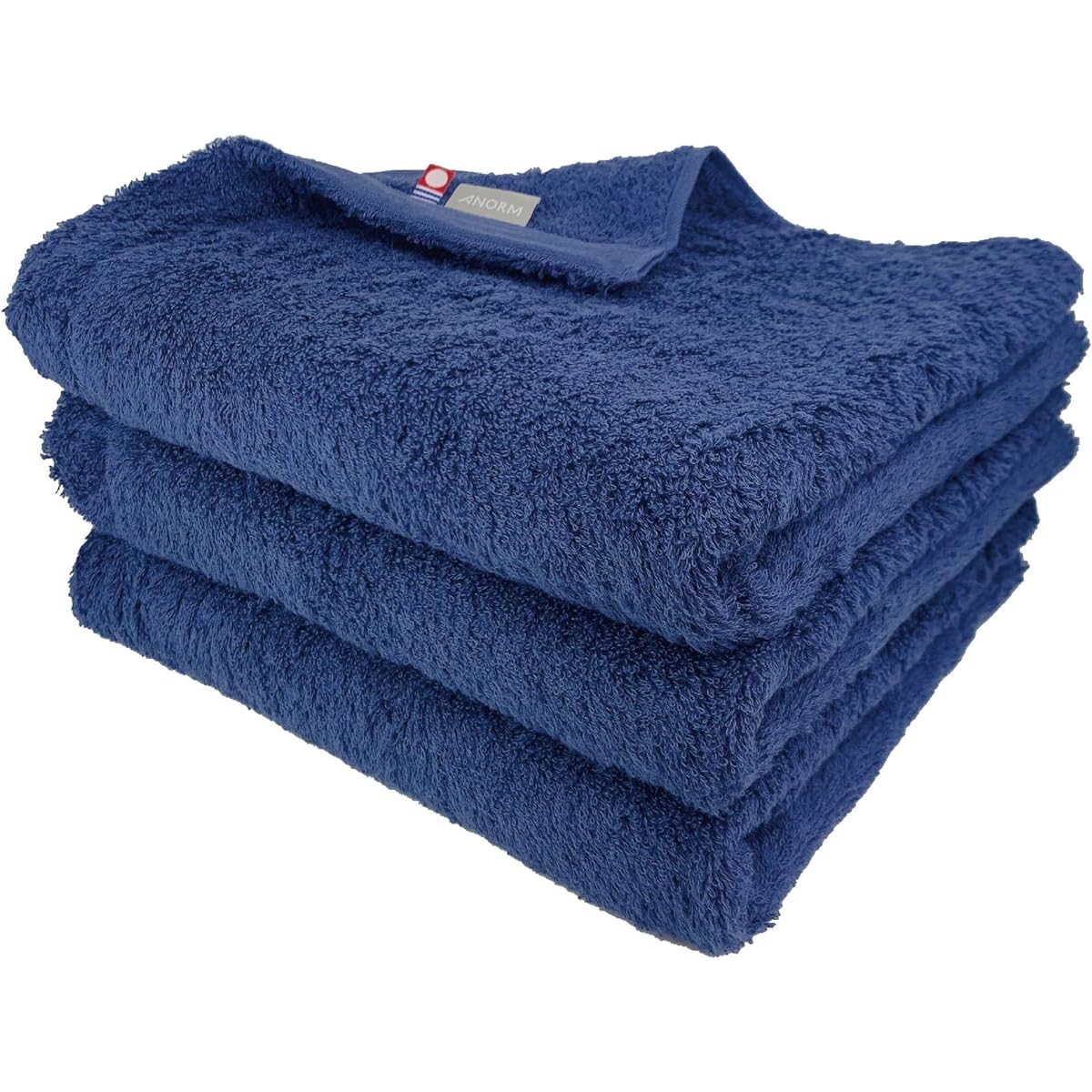 watawa Mini Bath Towel Imabari Set of 3, 50 x 100, 100% Cotton, Thin, Sweetly Twisted, Fluffy, Soft, Quick Drying, Lightweight, Compact (3 Mini Bath Towels, Navy)