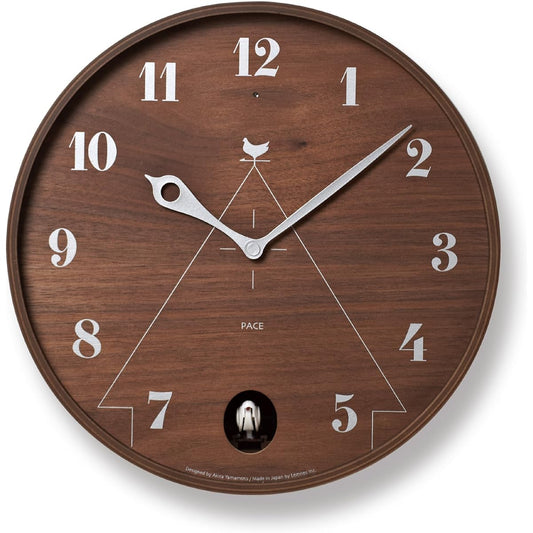 Lemnos Cuckoo Clock Analog Natural Wood Brown PACE LC11-09 BW Lemnos φ305×d120mm