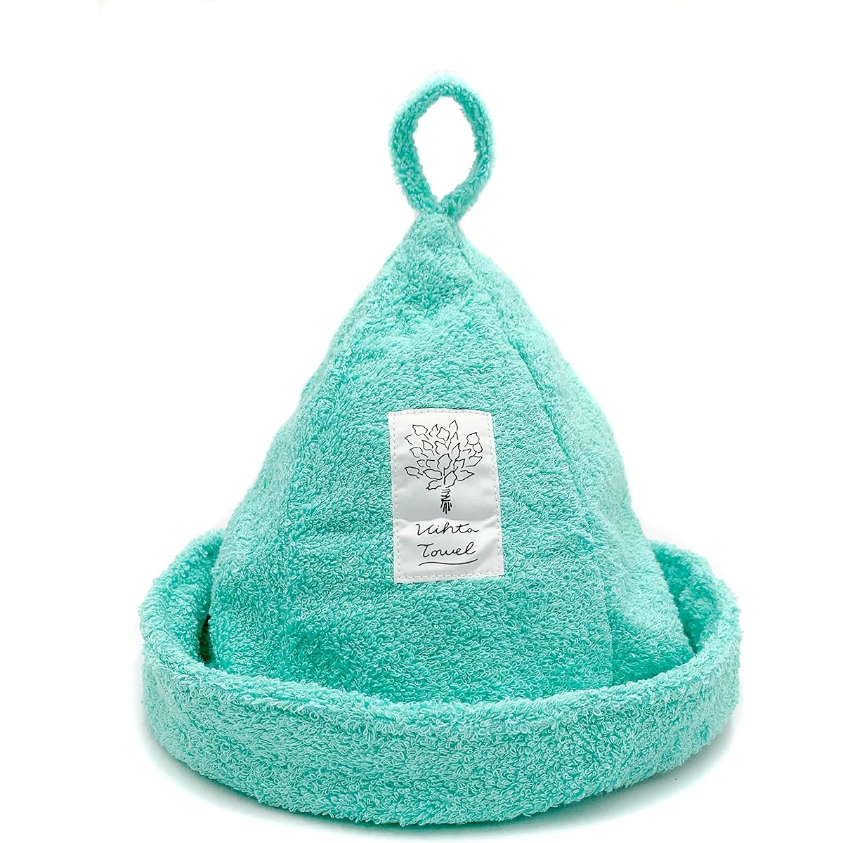 [PEAKS&TREES] Sauna Hat, Sauna Towel, Made in Imabari, Supervised by Finland, Towel, Men's, Women's, Sauna Cap, High Heat Resistance, Prevents Hair from Drying, Prevents Hot Flashes, Unisex (Sauna Hat Revontulet (Emerald Green))