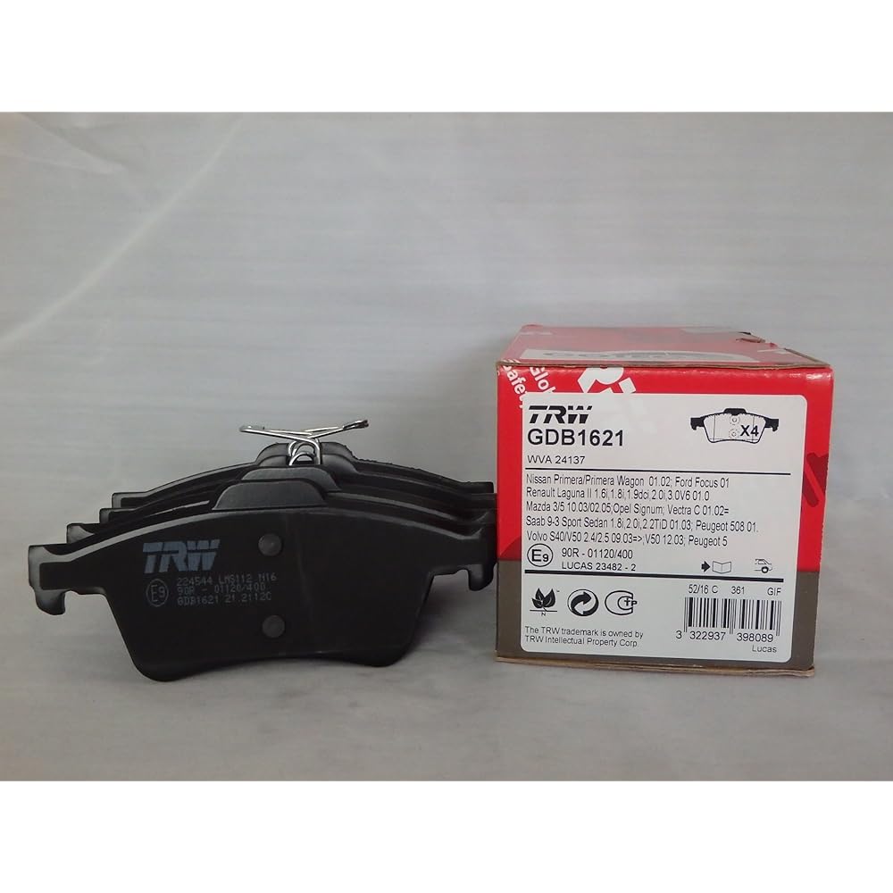 TRW BRAKE PADS REAR LEFT AND RIGHT SET FOR VOLVO V50 gdb1621