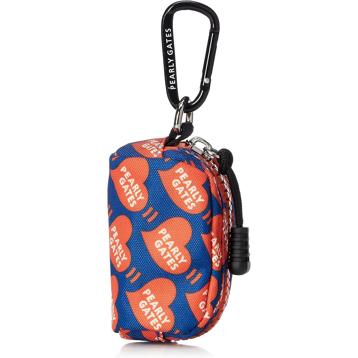 [Pearly Gates] Ball pouch [Pop heart pattern] (carabiner hook specification) / Golf accessory case / 053-2184405 111_Blue base
