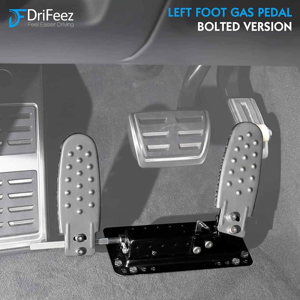 DRIFEEZ left foot accelerator gas pedal LFGP drive assist handicap for stroke drivers for disabled (bolt version)