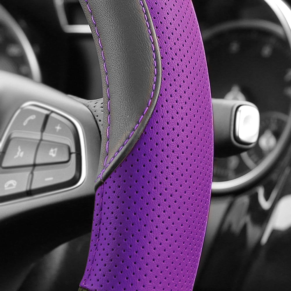 TLH Full Spectrum Genuine Leather Handle Cover Purple TLH-PU8002-A