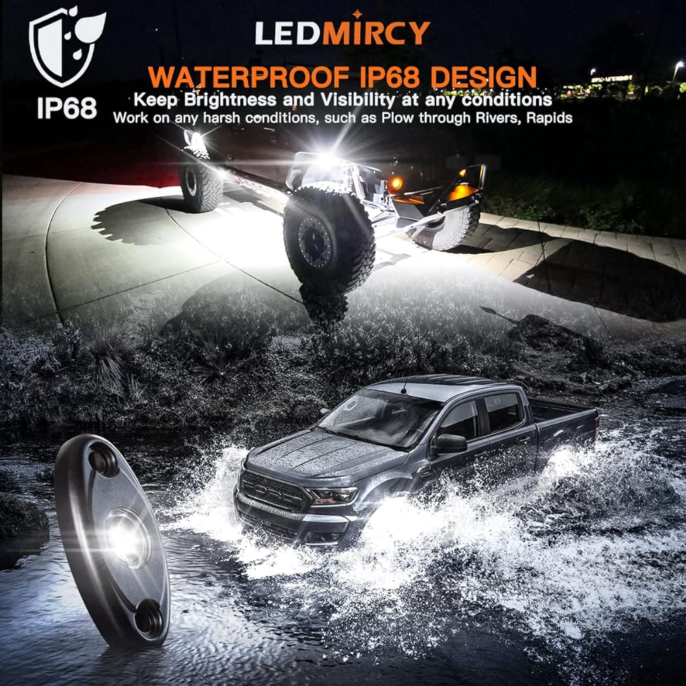 LED locklight. LED ROCK LIGHTS-8PCS White LED ROCK LIGHT KIT-WHITE LIGHT-8PCS