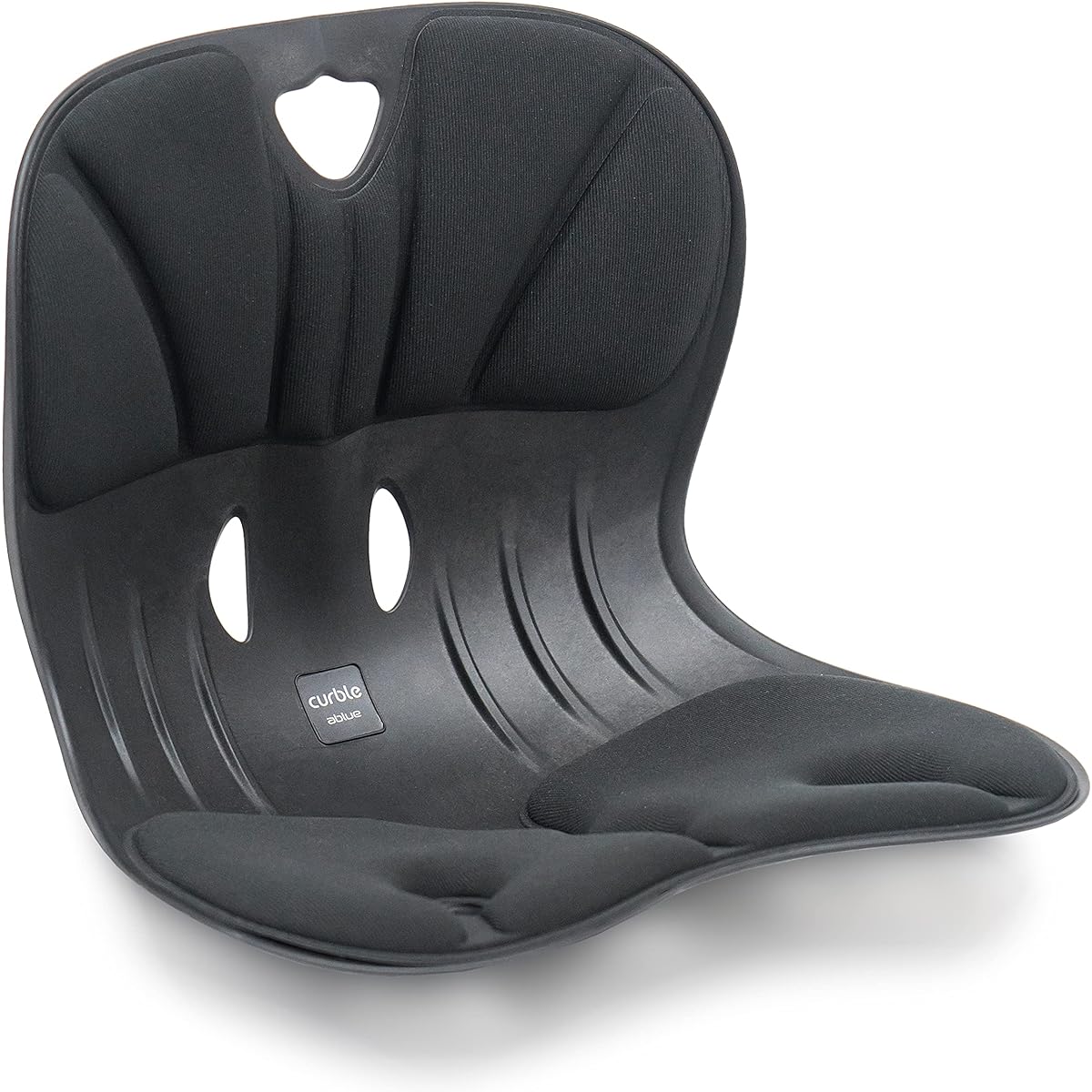 Curble Chair Wide, Supports Posture from the Pelvis, Pelvic Support, Posture Chair, Cushion, Chair, Office, Lightweight, Easy to Carry, Just Place it on a Chair or the Floor and Sit on it. Curble Chair Wider (Black)