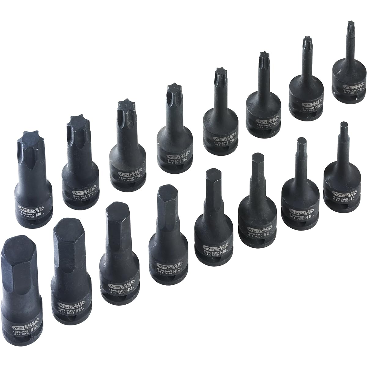 KS TOOLS Impact socket set 1/2" 16 pcs 1/3 system insert 815.1325